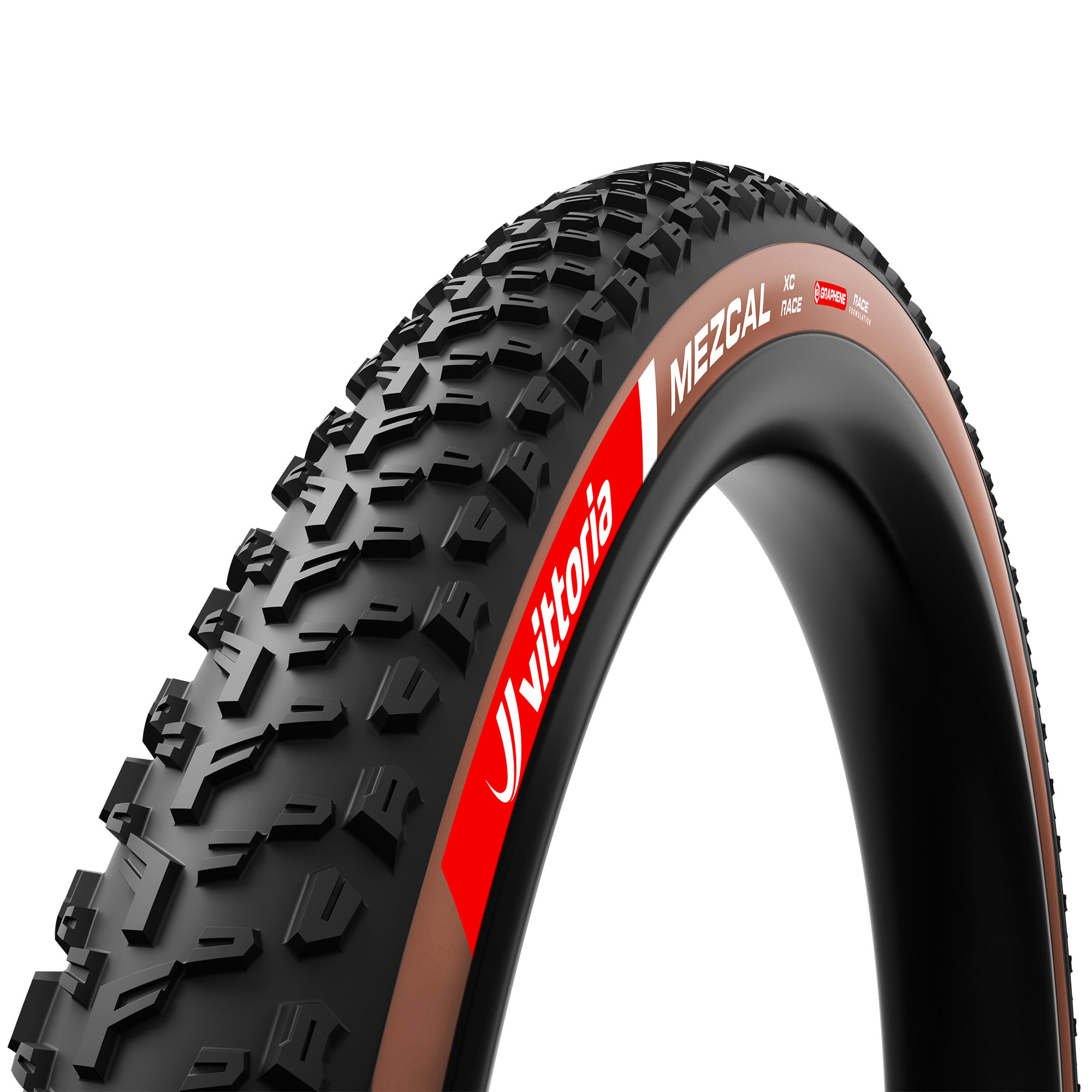 Vittoria Mezcal XC Race Tire - 29 x 2.4 Tubeless Folding Brown Graphene + Silica G2.0 - The Bike Hub