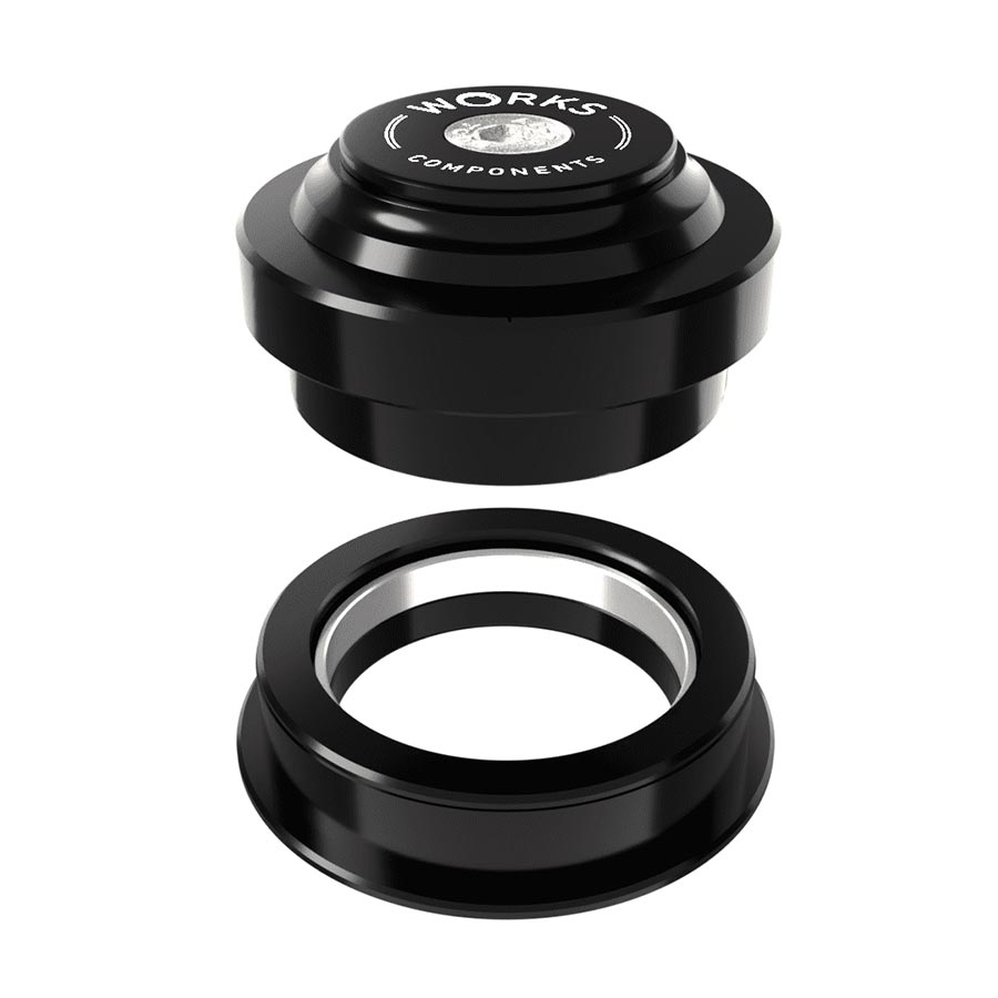 Works Components 1.0deg EC44-ZS56 Angleset Angle Headset 1.0° 120-129mm EC44/28.6 | ZS56/40 ZS External threadless Complete Black - The Bike Hub