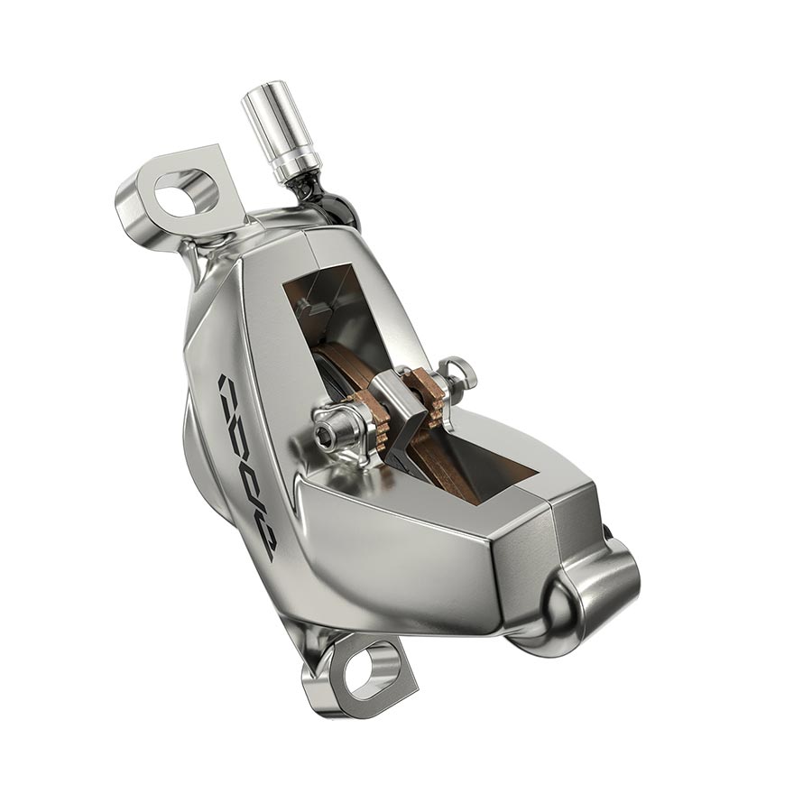 SRAM Code Ultimate Stealth Disc Brake Caliper Assembly - Front/Rear Post Mount 4-Piston Silver C1 - The Bike Hub