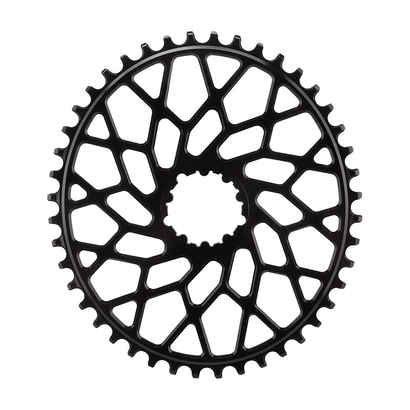 Absolute Black Spiderless GXP/BB30 DM CX Oval Chainring 44T - Bk