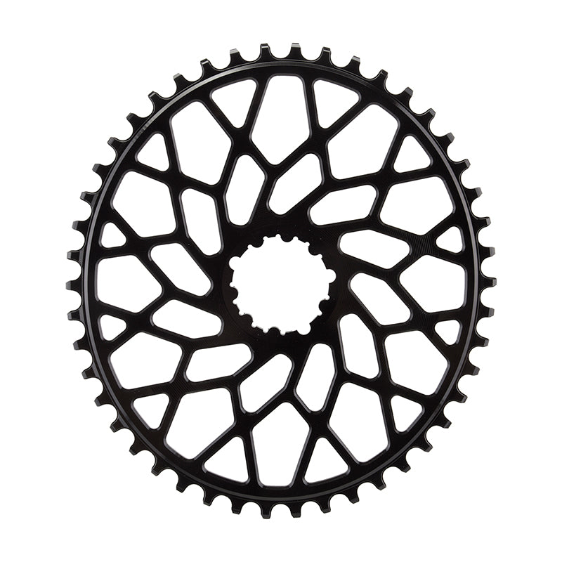 Absolute Black Spiderless GXP/BB30 DM CX Oval Chainring 46T - Blk