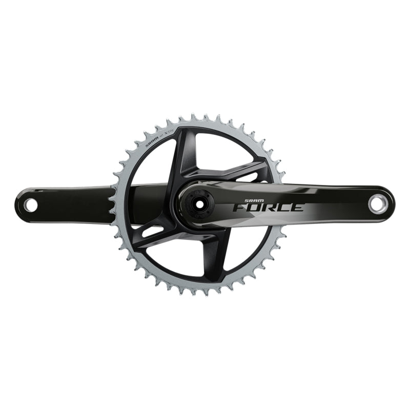SRAM Force 1 AXS Wide DM Crankset Speed: 12 Spindle: 28.99mm BCD: Direct Mount 40 DUB 172.5mm Black Road - The Bike Hub