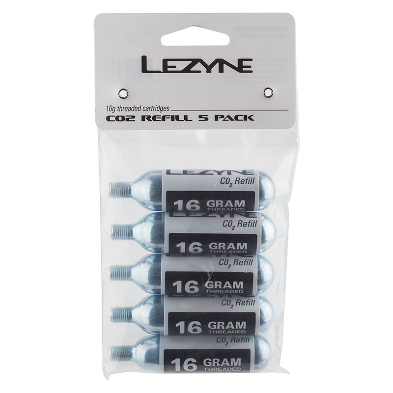 Lezyne 16g Threaded CO2 Cartridges 5/Count