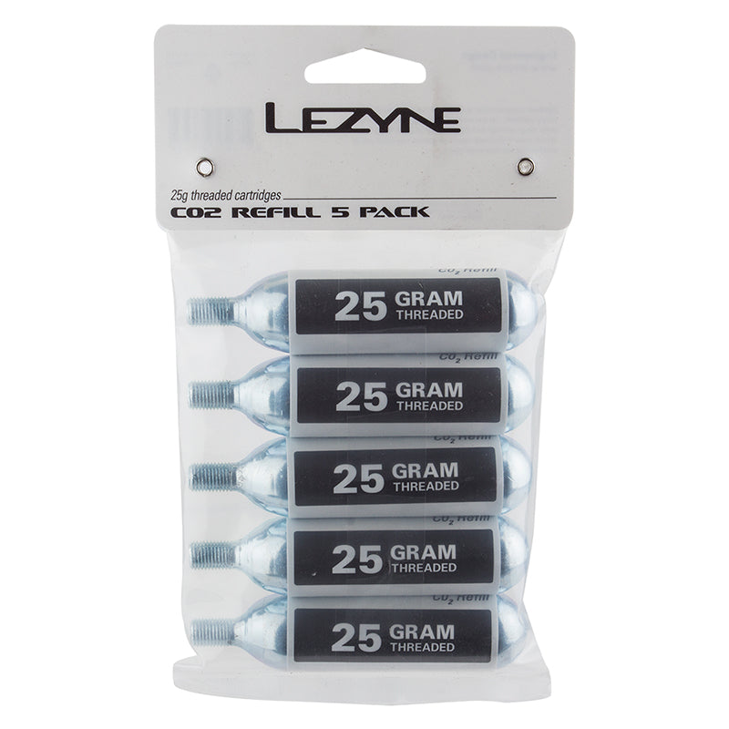 Lezyne 25g Threaded CO2 Cartridges 5/Count