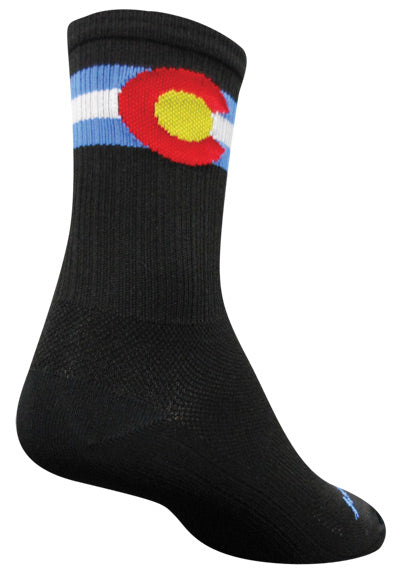Sockguy Colorado SGX6 Socks 5-9 Black