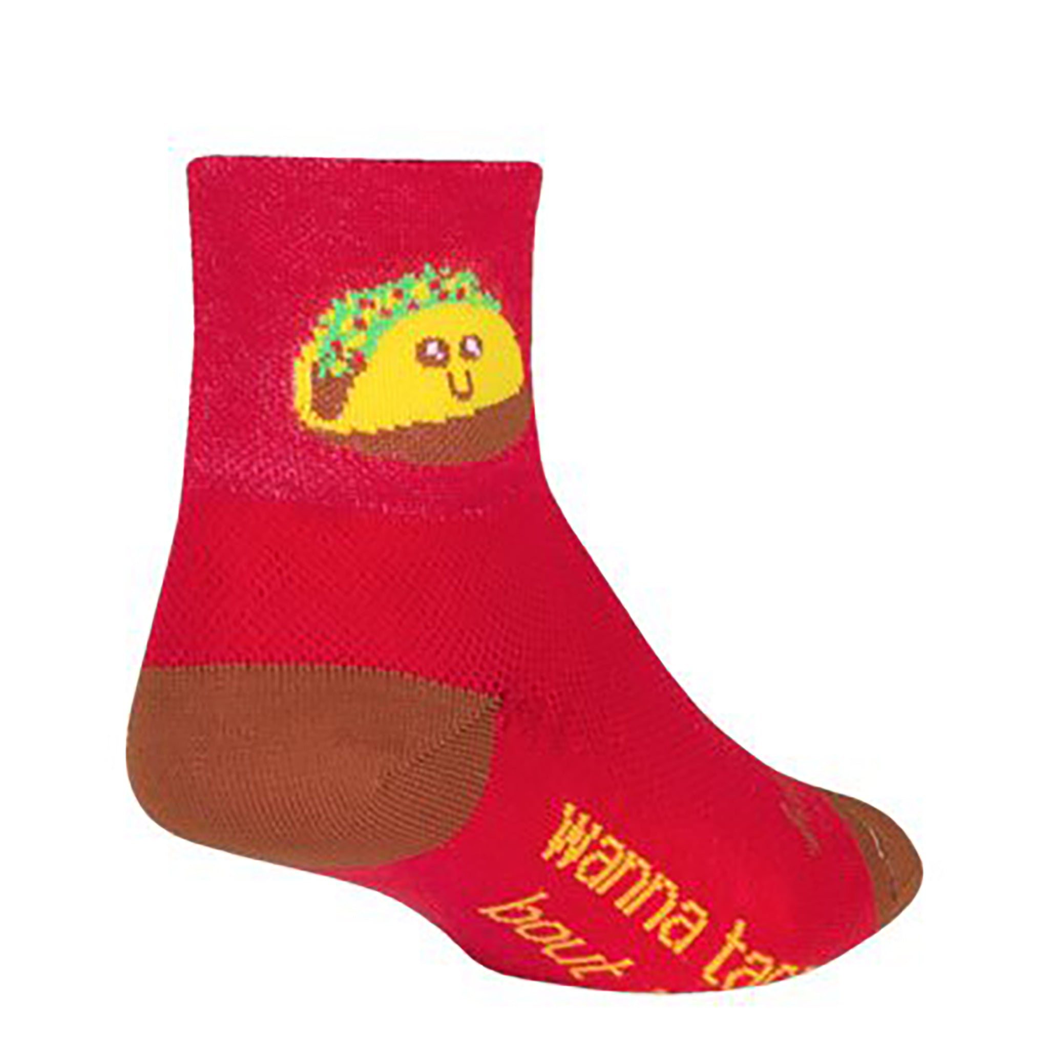 Sockguy Tacotherapy Socks 9-13 Red/Yellow