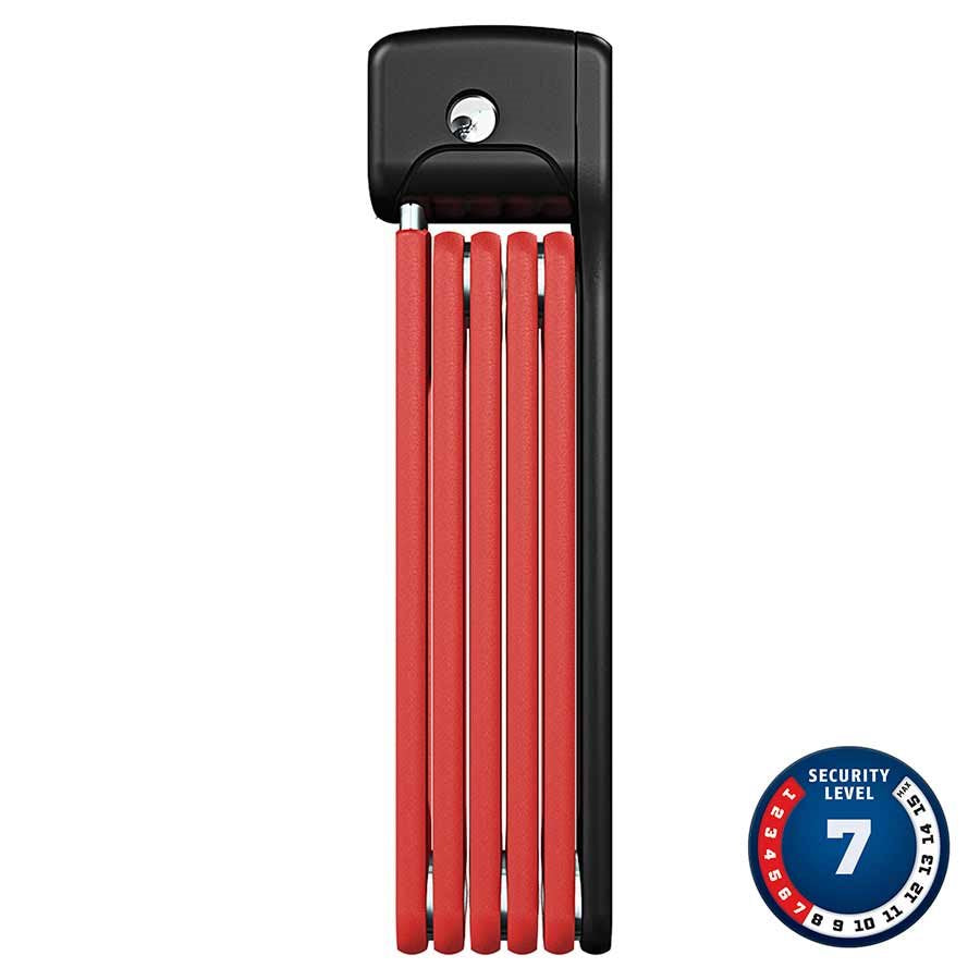 Abus Bordo Ugrip Lite 6055 Foldable lock with Key Lock 5mm x 85cm (5mm x 2.8) Red