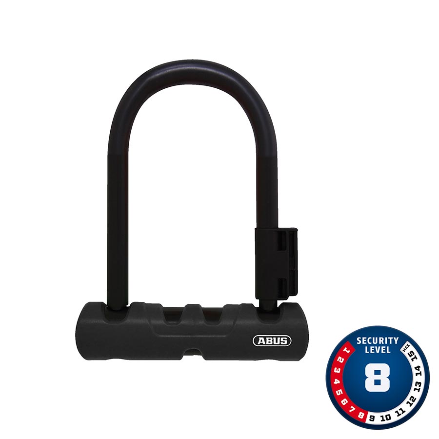 Abus Ultra 410 Mini U-Lock Key 12mm 14.0cm x 15.0cm 5.5&quot; x 5.9&quot; SH34 Black