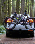 Piston Pro X Hitch Bike Rack - 2-Bike 2" Receiver LED Lights 4-Pin Plug Kashima Coat Galaxy Gray