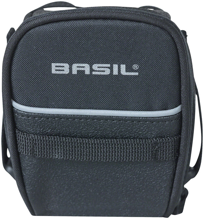 Basil Sport Design Saddle Bag - 1L Strap Mount Black