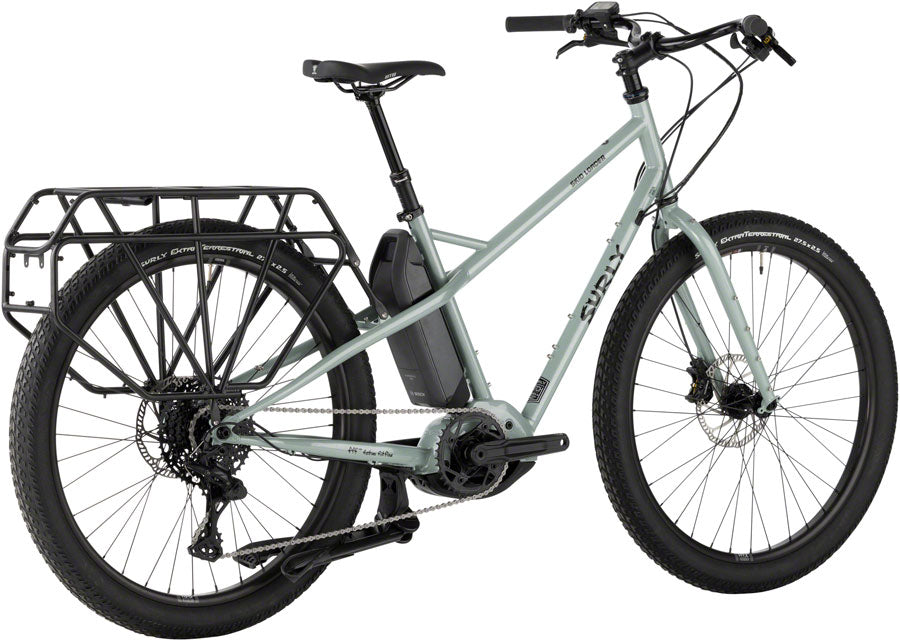Surly Skid Loader Cargo Ebike - 27.5&quot; Steel Bathwater Gray Large