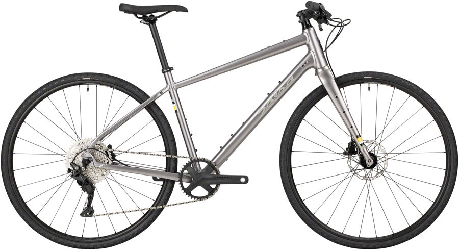 Salsa Journeyer Flat Bar Deore 10 700 Bike - 700c Aluminum Ash Grey LG - The Bike Hub