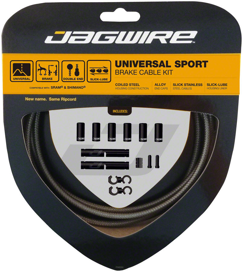 Jagwire Universal Sport Brake Cable Kit Carbon Silver