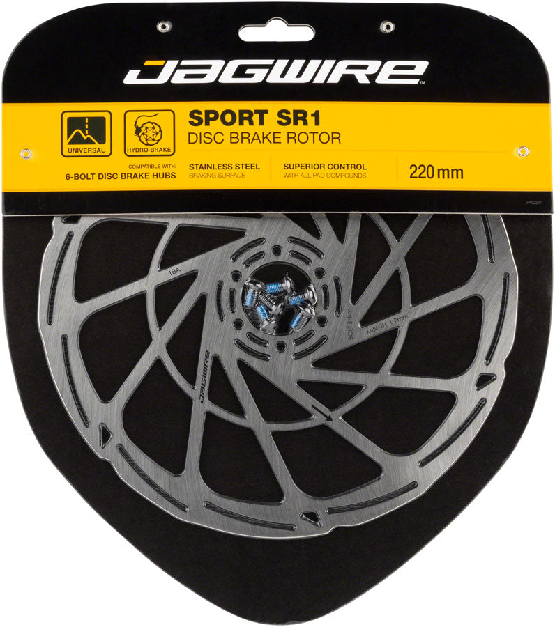 Jagwire Sport SR1 Disc Brake Rotor - 220mm 6-Bolt Silver