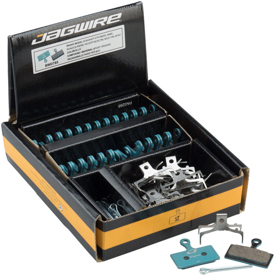 Jagwire Sport Organic Disc Brake Pads - Bulk Box For Shimano S700 M615 M6000 M785 M8000 M666 M675 M7000 M9000 M9020 M985 M987