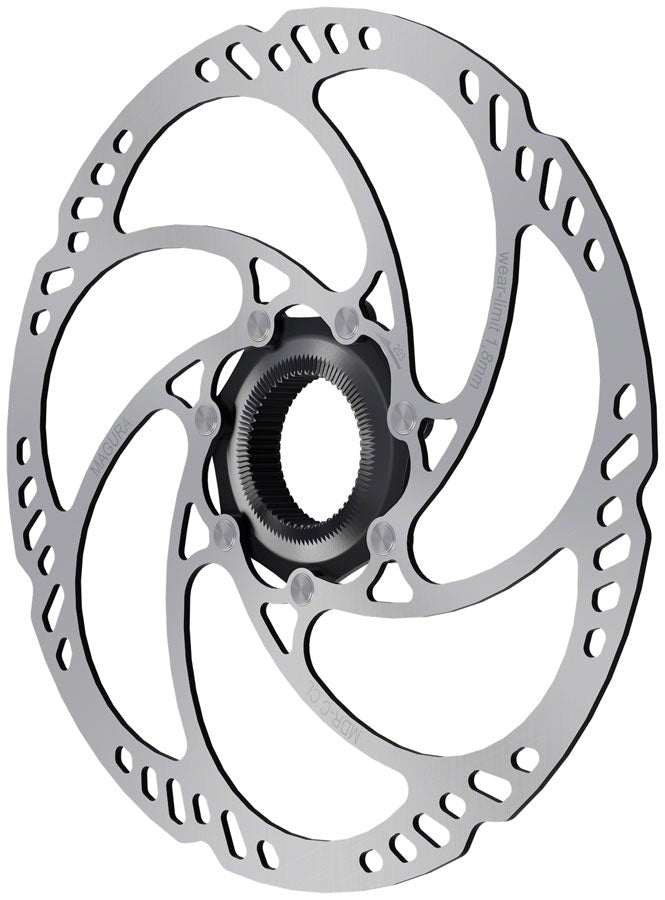 Magura MDR-C eBike Disc Rotor - 203mm Center Lock w/ Lock Ring Quick Release Axle Silver