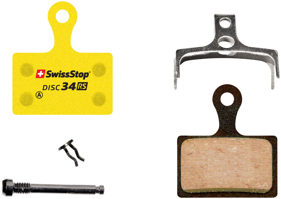 SwissStop RS Organic Compound Disc Brake Pad Set Disc 34 Shimano Road &quot;K&quot; Shape