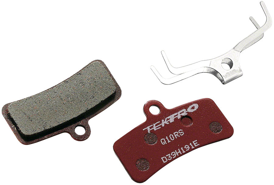 Tektro Q10RS Disc Brake Pad - Resin For Use With 4-Piston Calipers Red