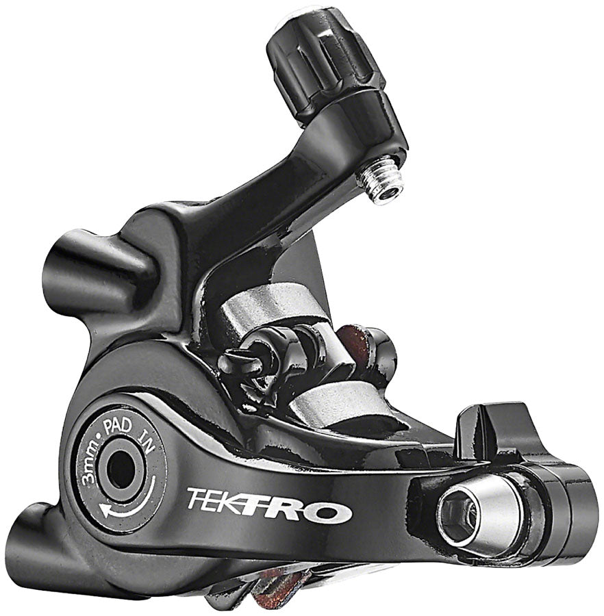 Tektro MD-C550 Dual-Piston Cable Actuated Mechanical Flat Mount Disc Caliper Road Short-Pull Levers BLK