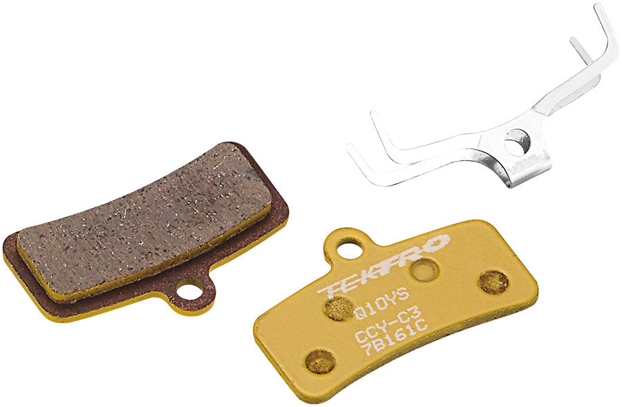 Tektro Q10YS Disc Brake Pads - Resin For Use With 4-Piston Caliper Yellow