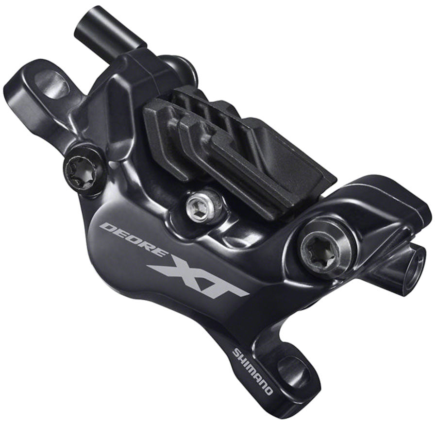 Shimano Deore XT BL-M8100/BR-M8120 Disc Brake Lever - Rear Hydraulic Post Mount 4-Piston Finned Pads I-SPEC EV Clamp Band BLK