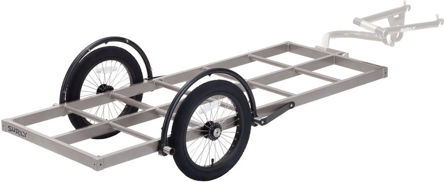 Surly Bill Trailer: Long Bed 16&quot; Wheels Gray