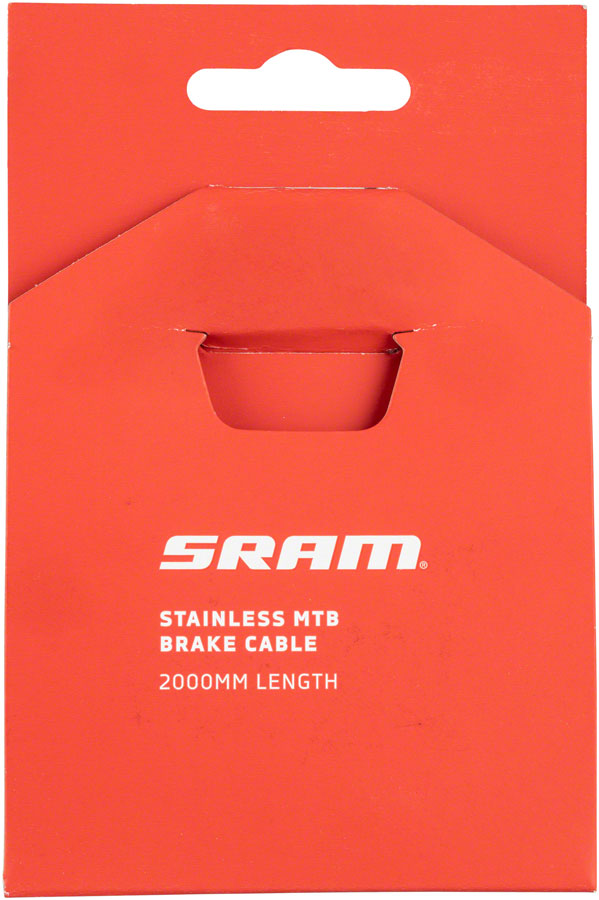 SRAM Stainless Steel Brake Cable - MTB 2000mm Length Silver