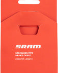 SRAM Stainless Steel Brake Cable - MTB 2000mm Length Silver