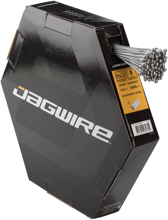 Jagwire Brake Cable Basics 1.6x2000mm Galvanized SRAM/Shimano Road Box of 100