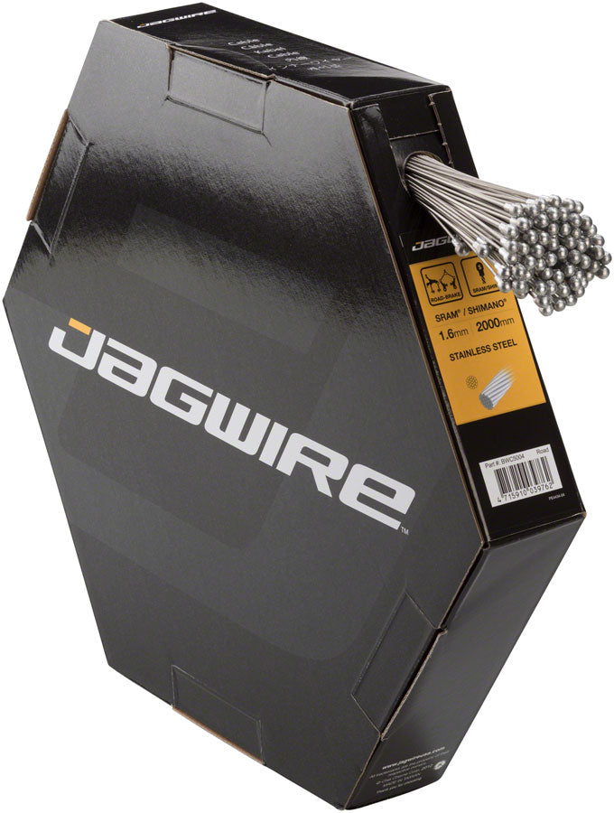 Jagwire Brake Cable Basics 1.6x2000mm Stainless SRAM/Shimano Road Box of 100