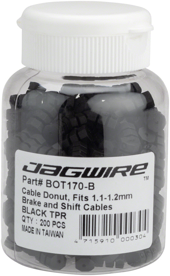 Jagwire Cable Spacer Donuts Black 1.2mm Bottle of 600