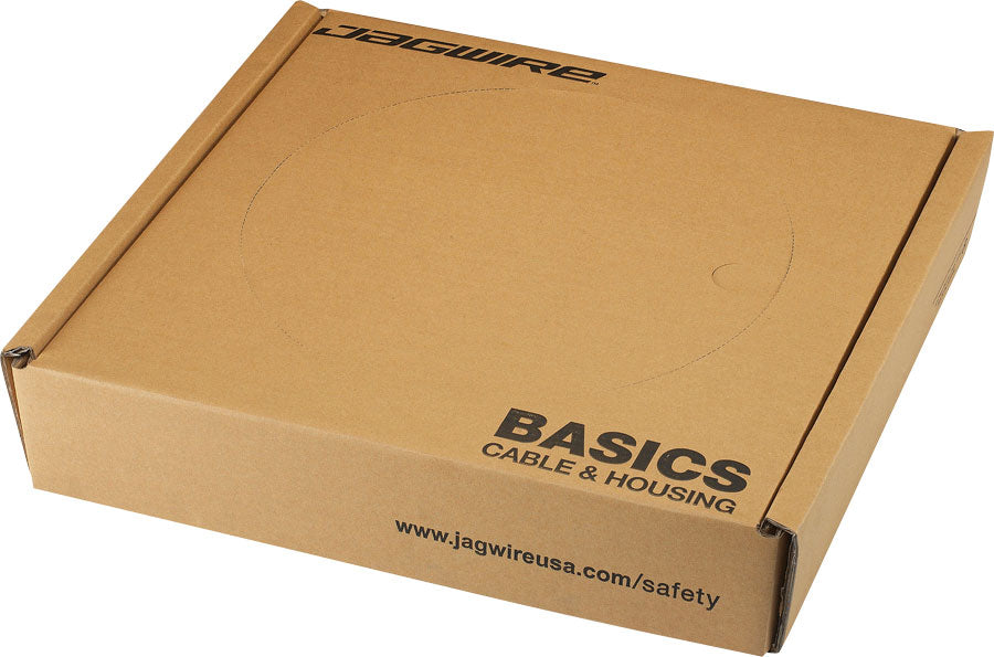 Jagwire Basics Derailleur Housing - 4mm 200M Shop Box with End Caps Black