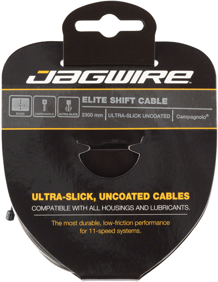 Jagwire Elite Ultra-Slick Shift Cable - 1.1 x 2300mm Polished Stainless Steel For Campagnolo