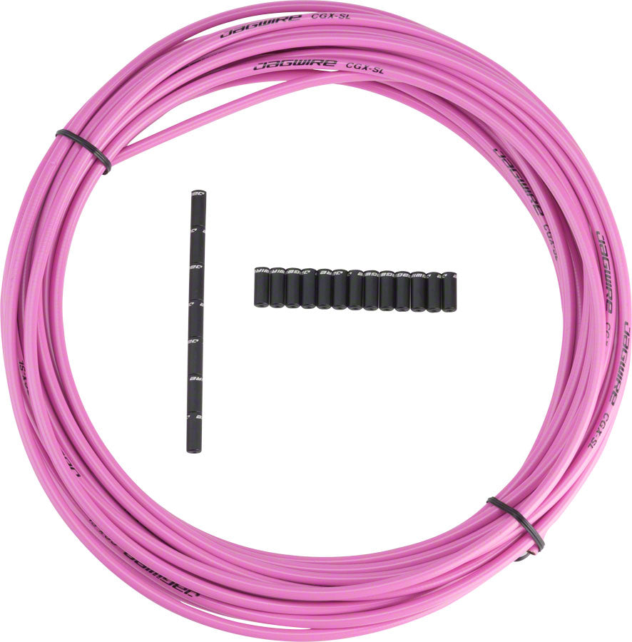 Jagwire 5mm Sport Brake Housing with Slick-Lube Liner 10M Roll Pink