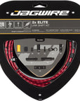 Jagwire 2x Elite Link Shift Cable Kit SRAM/Shimano Polished Ultra-Slick Cables Red
