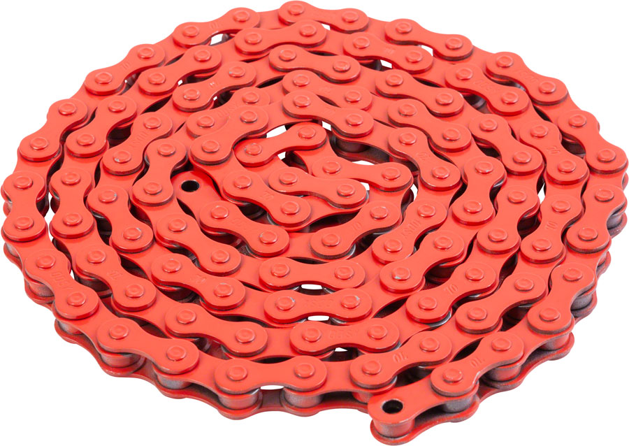 Odyssey Bluebird Chain - Single Speed 1/2&quot; x 1/8&quot; 112 Links Red