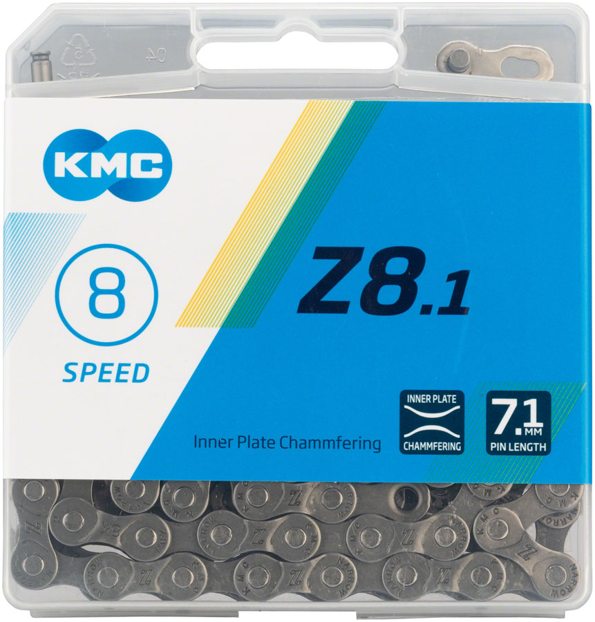 KMC Z8.1 Chain - 8-Speed 116 Links Gray