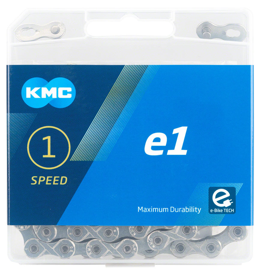 KMC e1 Chain - Single Speed 3/32&quot; 110 Links Silver