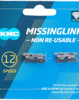 KMC MissingLink-12 DLC Connector - 12-Speed Black 2 Pairs/Card