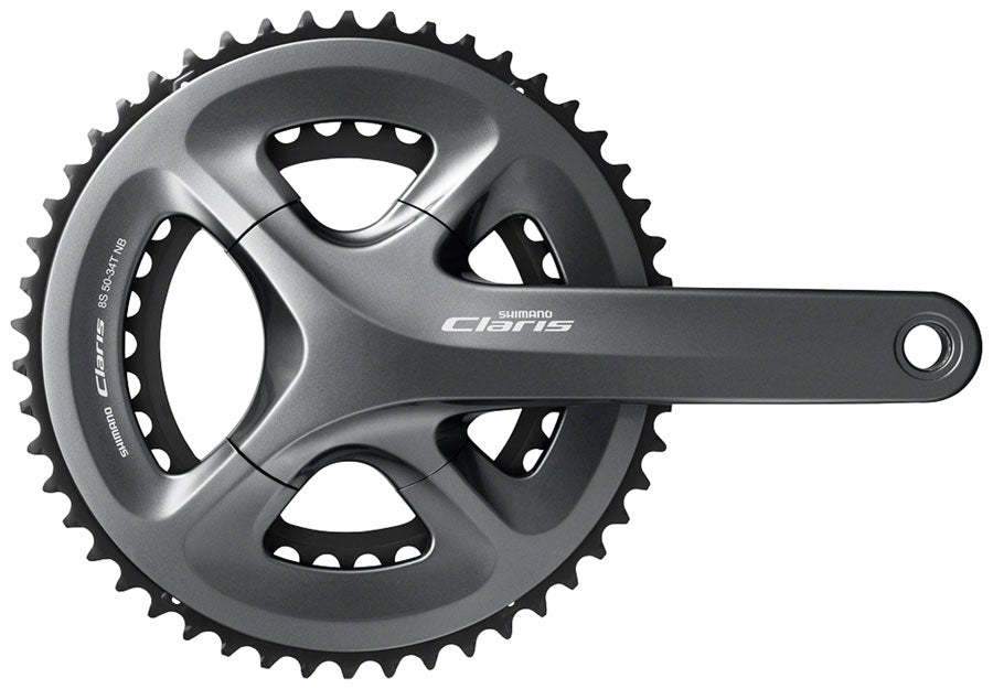 Shimano Claris FC-R2000 Crankset - 165mm 8-Speed 50/34t 110 BCD Hollowtech II Spindle Interface BLK