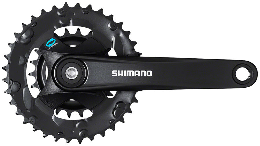 Shimano FC-M315-B2 Crankset - 175mm 7/8-Speed Riveted JIS Square Taper Spindle Interface 48.8mm Chainline BLK