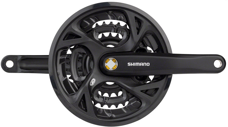 Shimano Acera FC-M371-L Crankset - 175mm 9-Speed 48/36/26t Riveted Square Taper JIS Spindle Interface BLK