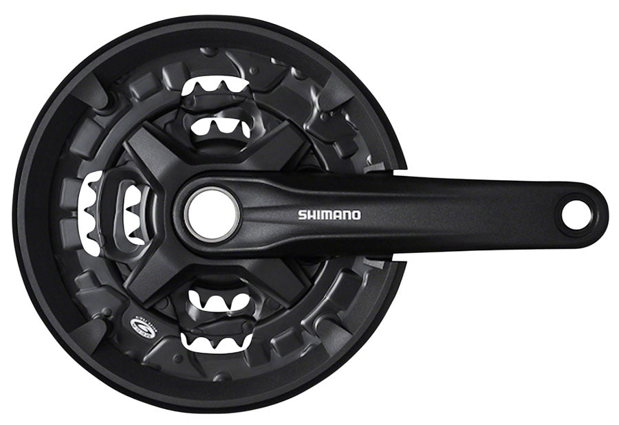 Shimano FC-MT210-3 Crankset - 175mm 9-Speed 40/30/22t Riveted 50mm Chainline BLK