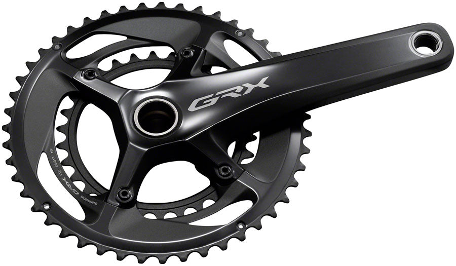 Shimano GRX FC-RX810-2 Crankset - 172.5mm 11-Speed 48/31t 110/80 BCD Hollowtech II Spindle Interface BLK - The Bike Hub