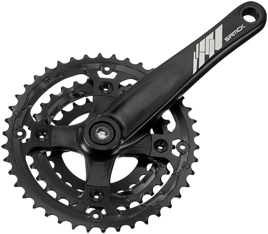 Samox AF26 Crankset - 175mm 9/10-Speed 44/32/22t 104/64 BCD JIS Square Taper Spindle Interface Spindle Bolts Sold Separate BLK