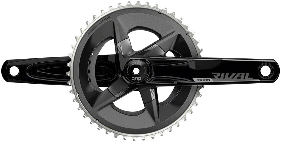 SRAM Rival AXS Crankset - 170mm 12-Speed 48/35t 107 BCD DUB Spindle Interface BLK D1 - The Bike Hub