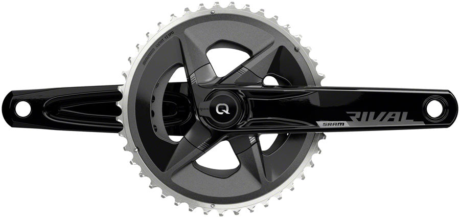 SRAM Rival D1 Quarq Wide 2x Power Meter Crankset Speed: 12 Spindle: 28.99mm BCD: 94mm 43/30 DUB 160mm Black Road Disc