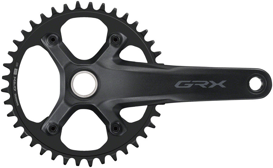 Shimano GRX FC-RX610-1 Crankset - 165mm 12-Speed 40t 110 BCD Hollowtech II Spindle Interface BLK