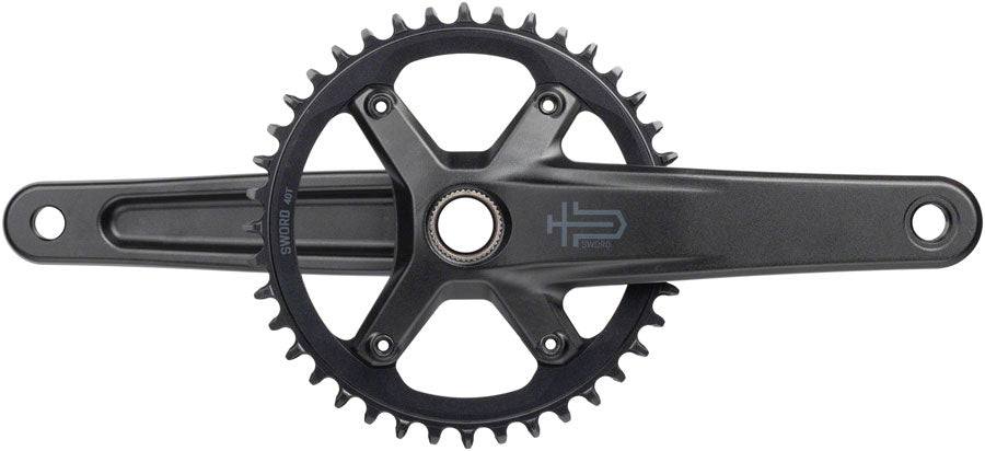 microSHIFT Sword 1x Crankset - 170mm 10-Speed 40t 110 Asym BCD 24mm Spindle BLK - The Bike Hub