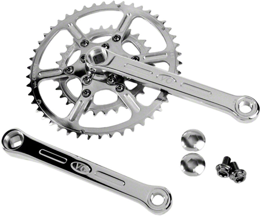 Velo Orange New Rando Crankset - 175mm 8/9/10-Speed 46/30t 50.4 BCD Square Taper JIS Spindle Interface Polished Stainless